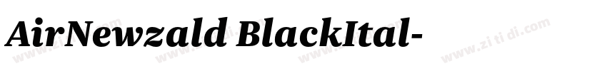 AirNewzald BlackItal字体转换